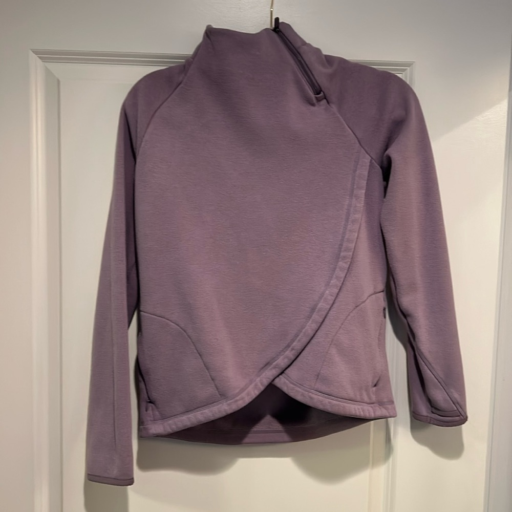 ATHLETA GIRL Cozy Karma wrap purple sweatshirt